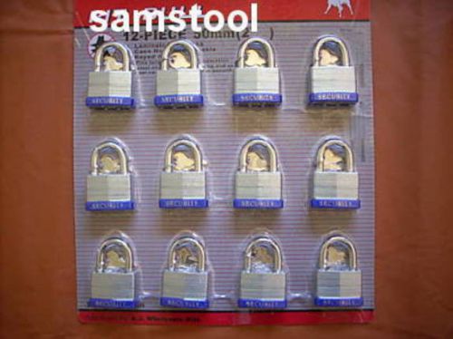 50 mm Padlock - 12 pc keyed alike - 2&#034; padlocks