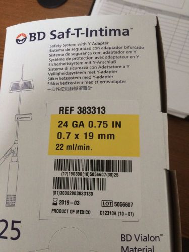 BD#383313 Saf-T-Intima BX/25