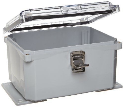 Integra h8064hcfll premium line enclosure  hinged  locking latch cover  clear co for sale