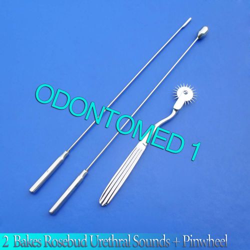 2 Pcs Bakes Rosebud Urethral Sounds 4mm+11mm,Pinwheel