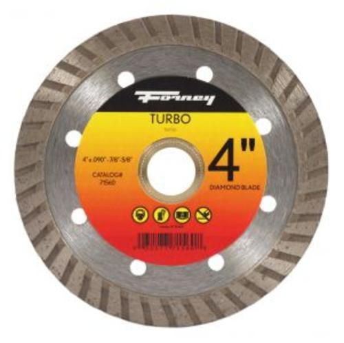 Forney 71560 Diamond Cut-Off Blade, 4&#034; x 7/8&#034; Arbor x 5/8&#034; Adapt