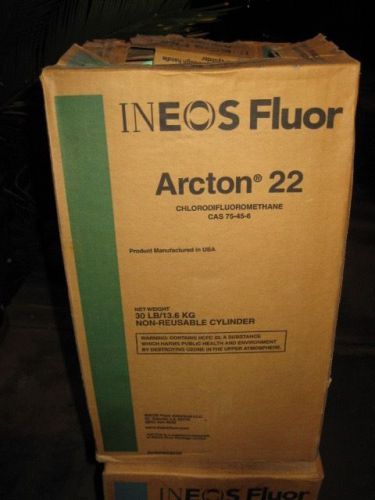 30 LBS. Sealed INEOS Fluor Arcton R-22 NOS VIRGIN REFRIGERANT