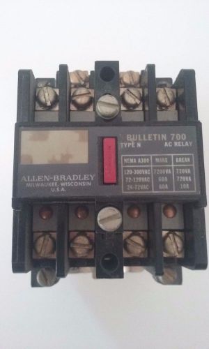 ALLEN-BRADLEY AC RELAY BULLETEN 700    TYPE N