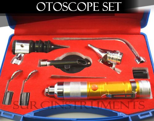 Otoscope &amp; Ophthalmoscope - Amber - 11 Piece ENT Medical Diagnostic Set