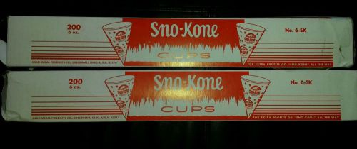 1200 6oz Gold Medal Snow Cone Cups (Sno-Kone) 6, 200 Count Boxes - No. 6-SK