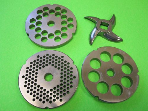 #32 meat grinder disc plate set and knife for hobart lem cabelas universal etc. for sale