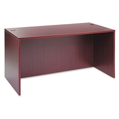 Valencia Series Straight Front Desk Shell, 59 1/8w x 29 1/2d x 29 1/2h, Mahogany