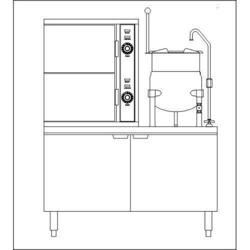 Southbend scx-2s-10 convection steamer/kettle with steam coil (2)... for sale