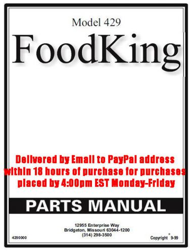 Polyvend 429 parts manual PDF sent by email