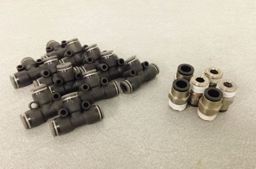 Lot of Push-In Pneumatic Fittings