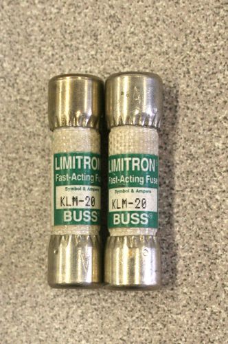 KLM 20 Bussman Fuse (2 Fuses) (KLM-20) 10A Fast Acting