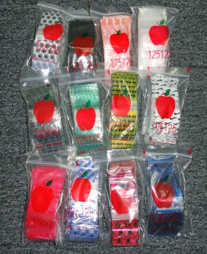 Apple Baggies #125125 (1,200) ASSORTED DESIGNS (12 Packs With 100 In Each Pack!)