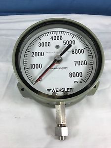 Weksler 4.5&#034; 0-8000 Mil-Spec Gauge