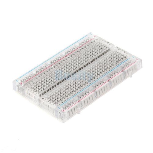 Transparent Mini Solderless Breadboard Protoboard with 400 Point 83 x 55 mm