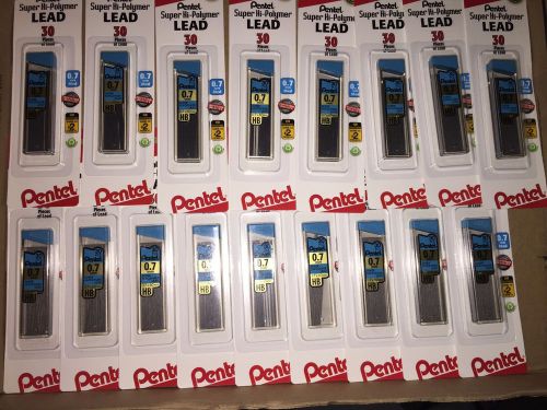 Pentel Super Hi-Polymer Lead Refills .7MM/HB 30/Tube LOT OF 17 (510 Pieces Lead)