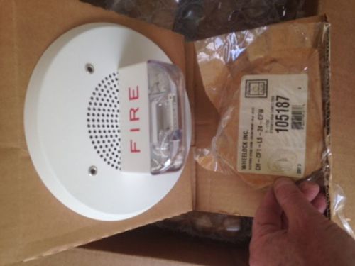 COOPER WHEELOCK CH-CF1-LS-24-CFW 24VDC CEILING FIRE ALARM STROBE CHIME WHT QTY 4