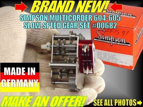 NIB NEW SIMPSON MULTICORDER 604 605 SLOW SPEED GEAR SET GEARCASE GOERZ ELECTRO