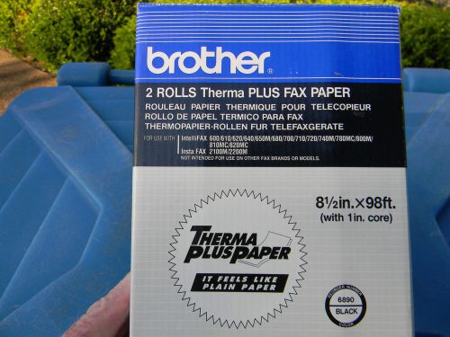 Brother 2 ROLLS of QUALITY Therma Plus Paper Model 6890 Made in U.S.A.