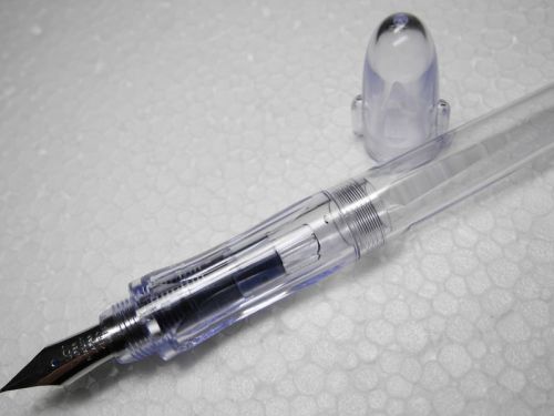 Clear barrel PILOT 50R Extra Fine nib fountain pen 6 pcs IC-50 Black Cartridges