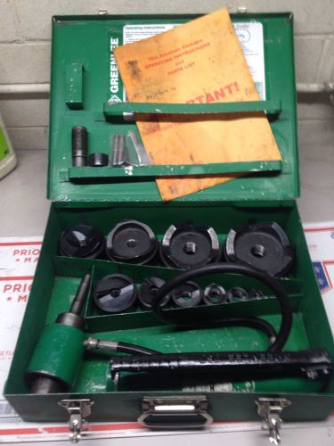 TESTED Greenlee 7310SB Slug Buster 1/2 - 4&#034; Conduit Hydraulic Knockout Punch Set