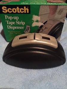 Scotch Pop Up Tape Dispenser Black Desktop New In Box