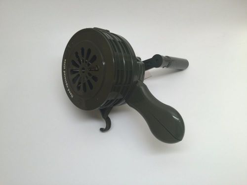 Handheld Green ABS Poly Hand Crank Siren -  Air Raid Warning Device - LK100P-GRN