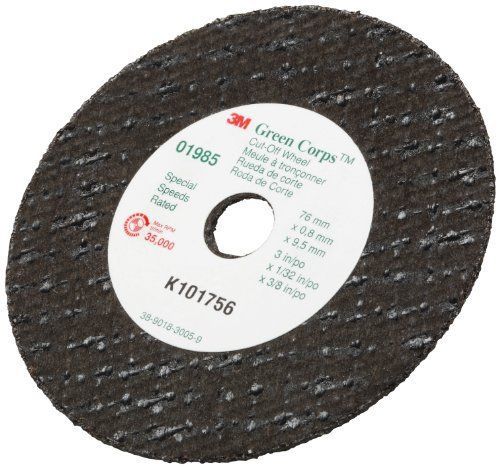 3M Green Corps Cut-Off Wheel 01985, Ceramic, 3&#034; Diameter Pack of 50