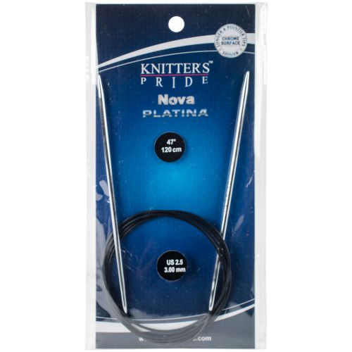 &#034;Nova Platina Fixed Circular Needles 47&#034;&#034;-Size 2.5/3mm&#034;