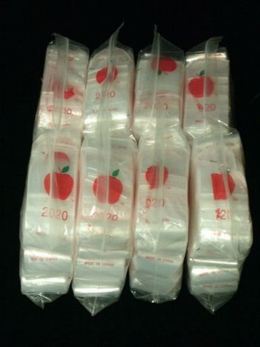 Baggies 2020 size  Apple Brand  2&#034;x2&#034; Bags Ziplock Liquidation Sale !!  (8,000)