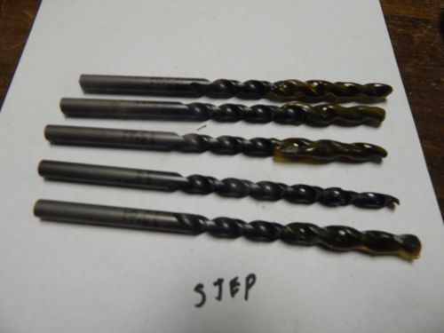 W &amp; B  .263&#034; x .323&#034; Step Twist Drill Bits Lot of 5 Pcs