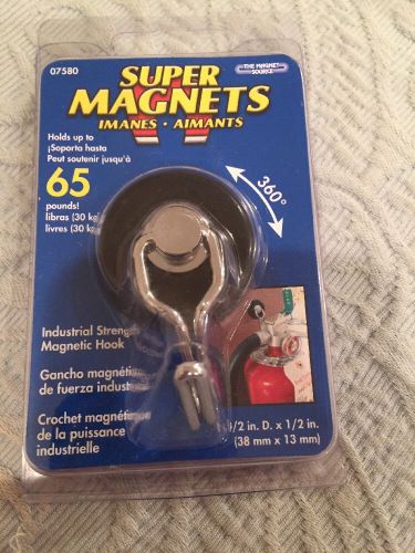 Master magnetics 07580 magnetic hook with rotating and swing hook, 1.47&#034; diamet for sale