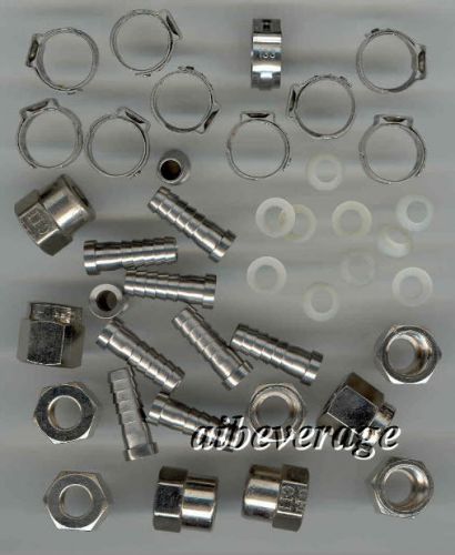 One (1) brand new 1/4&#034; -40 piece beverage line fitting kit- coke/pepsi systems. for sale
