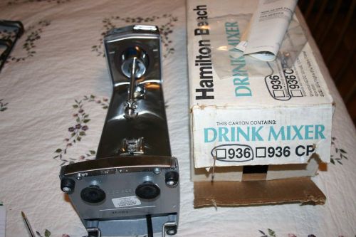 COMMERCIAL Hamilton Beach SPINDLE MILKSHAKE MIXER/BLENDER Model 936 NIB (READ)