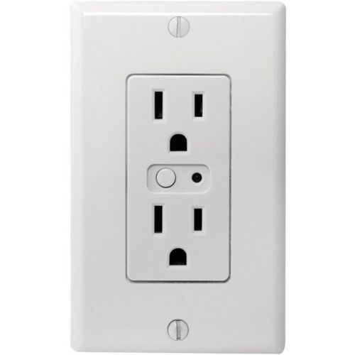 Linear WO15Z-1 Z-Wave 15-Amp Wall Single Outlet - White