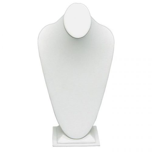 Tall white necklace pendant chain display bust  8 1/4&#034;w x 6 3/4&#034;d x 14 1/2&#034;h for sale