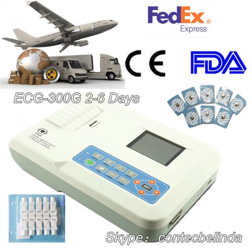 US FEDEX Digital Electrocardiograph 3 Channel 12 Leads ECG Machine+Software FDA