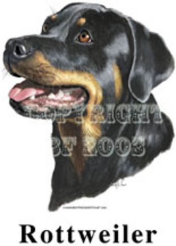 Rottweiler HEAT PRESS TRANSFER T-shirt Sweatshirt Fabric Tote Print D0016