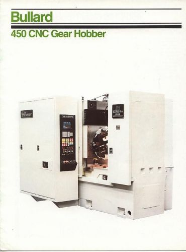 Bullard brochure 450 cnc gear hobber for sale