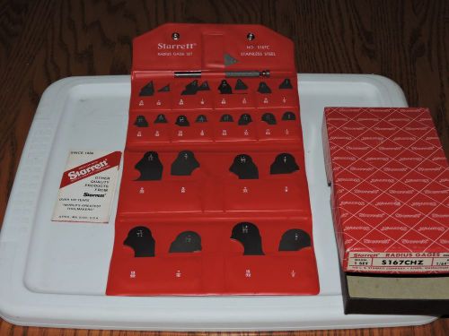 STARRETT S167CHZ  RADIUS GAGE SET