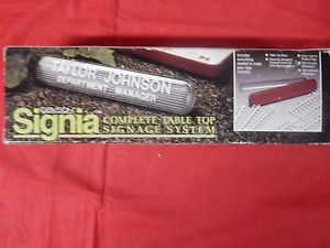 davson Signia Instant Signage Desktop Sign System Maker Kit tabletop