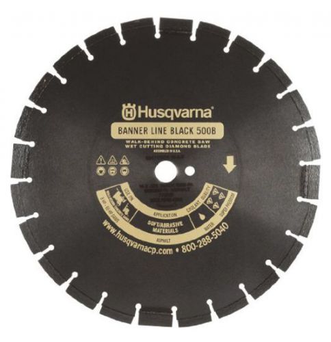 Husqvarna 500B-R  Banner Line Black Wet Asphalt 14&#034; Saw Blade (54271075) - New