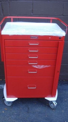 Harloff 6 Drawer Emergency Cart Red New Model 6401Q