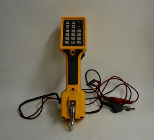 Fluke networks ts22a test butt set yellow handset 2 angled clips for sale