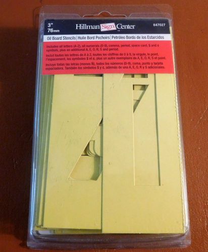 Hillman 3&#034; Oil Board Stencils (A-Z), (0-9) Plus Extras -Free Shipping-847027