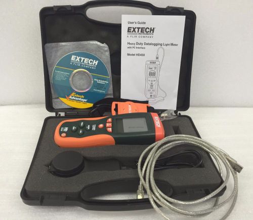 Extech HD450 Heavy Duty Datalogger Light Meter /PC Interface /Case &amp; User Guide