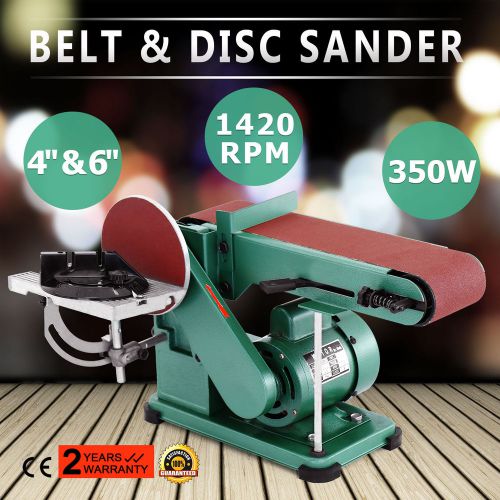 1/4HP 4&#034; x 36&#034; Belt 6&#034; Disc Sander Bench Sanding Woodworking Top Wood UL