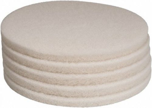 ETC. Polishing Pads, QTY 5, White, 19&#034; Dia., Synthetic, 80190 |KT1|