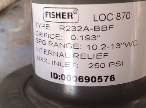 Fisher Propane Integral Two Stage Regulator R232A-BBF &amp; POL x 1/4 x 12 pigtail