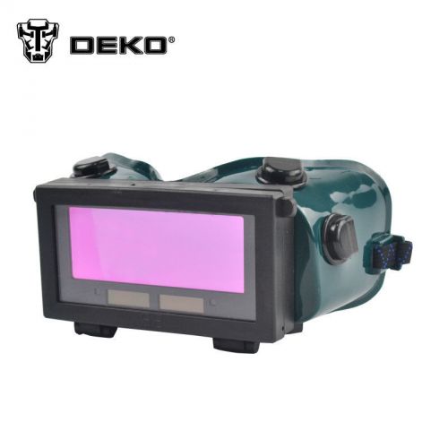 DEKO Solar Auto Darkening Welding Goggle Wind Proof Dust Control Welding Glasses