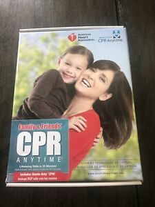 NIB Family &amp; Friends CPR American Heart Assoc Anytime Manikin Mini Anne DVD Kit